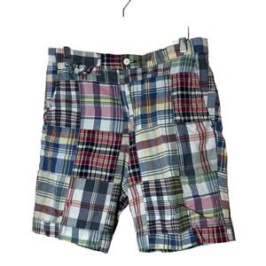 Polo Ralph Lauren Classic Fit Shorts Men Sz 30 Multicolor Madras Plaid Patchwork